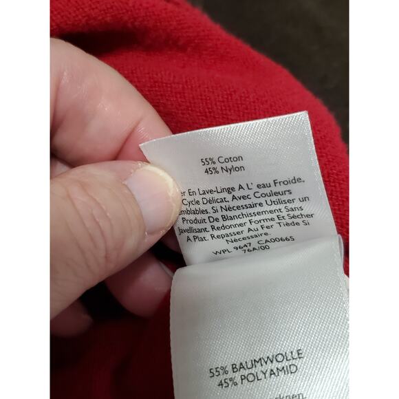 Eddie Bauer Christine Long Sleeve Womens Cardigan Sweater Red Size LG - Picture 8 of 12